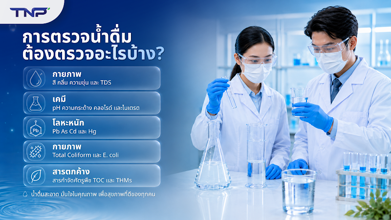 การตรวจน้ำดื่ม ต้องตรวจอะไรบ้าง